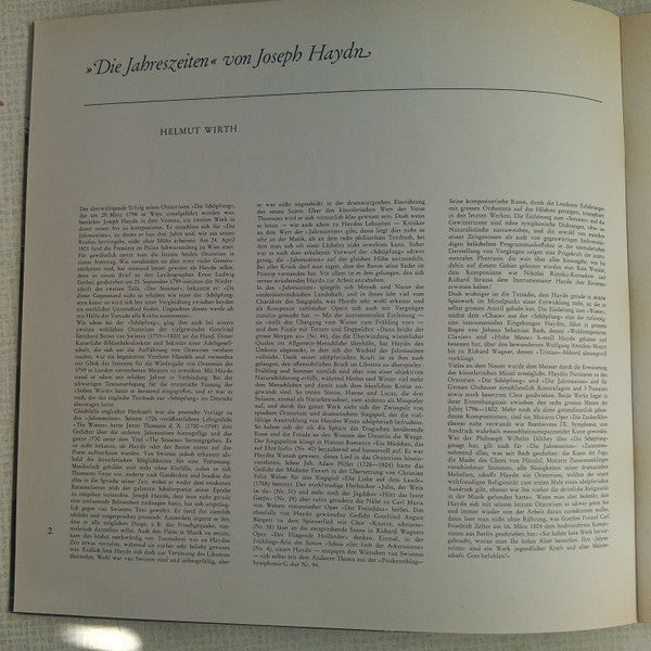 Joseph Haydn, Gundula Janowitz, Peter Schreier, Martti Talvela, Wiener Singverein, Wiener Symphoniker, Karl Böhm : Die Jahreszeiten (3xLP + Box)