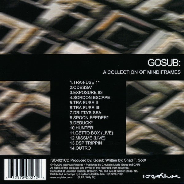 Gosub : A Collection Of Mind Frames (CD, Album)