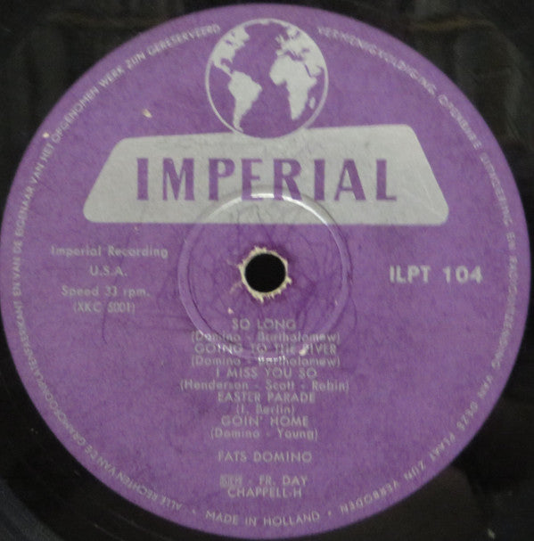 Fats Domino : Swingin' Fats (10", Album)