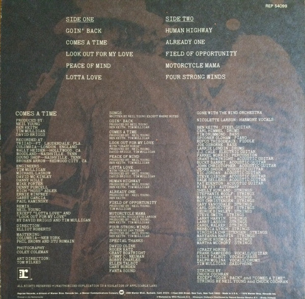 Neil Young : Comes A Time (LP, Album)