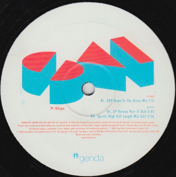 Ski(Oakenfull)* : Where Did The Love Go? 1/2 (12")