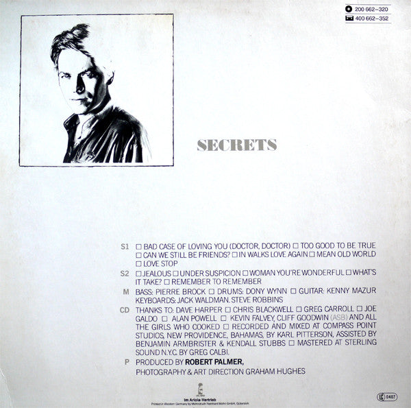 Robert Palmer : Secrets (LP, Album)