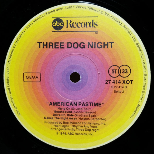 Three Dog Night : American Pastime (LP, Album)