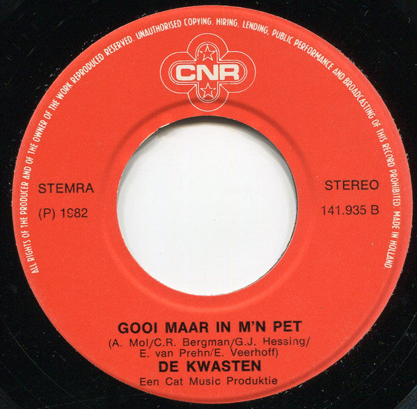 De Kwasten : Vanessa (7", Single)