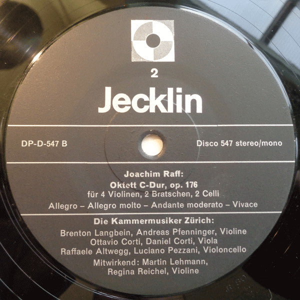 Louis Spohr, Joseph Joachim Raff, Die Kammermusiker Zürich : Doppelquartett Nr. 1 D-moll, Op. 65 / Oktett C-dur, Op. 176 (LP)