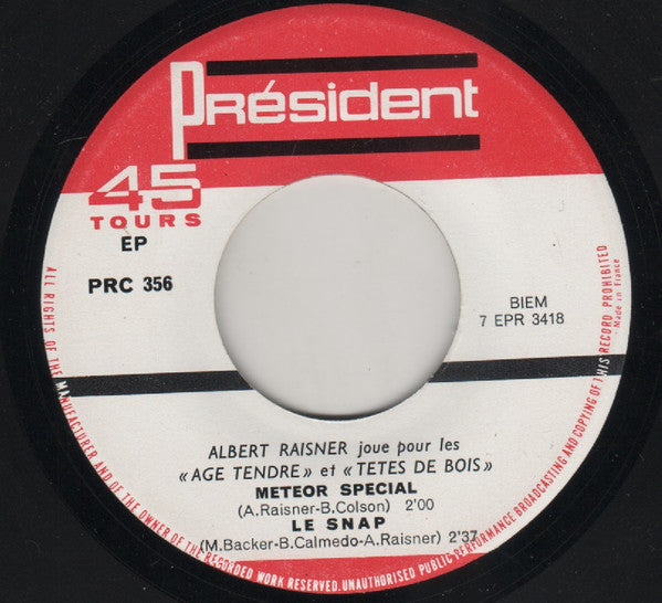 Albert Raisner : Albert Raisner Joue Pour Les "Age Tendre Et Tête De Bois" (7", EP)