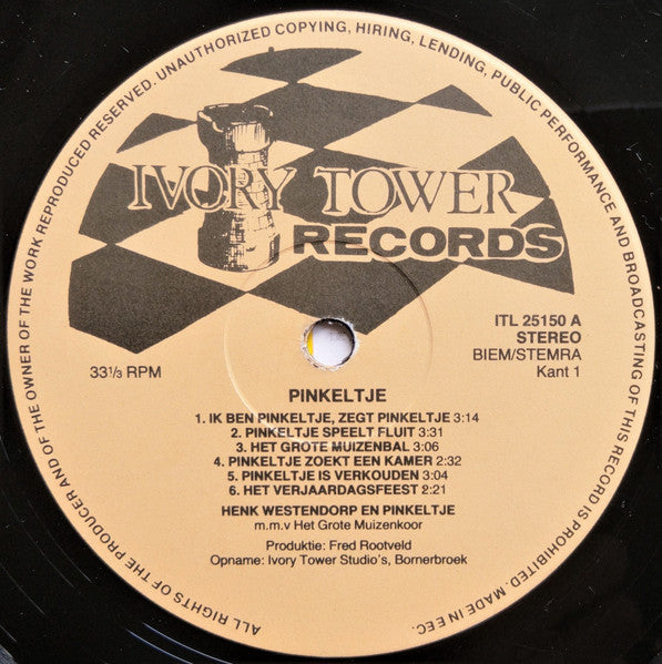 Henk Westendorp m.m.v. Het Grote Muizenkoor : Pinkeltje (LP, Album)