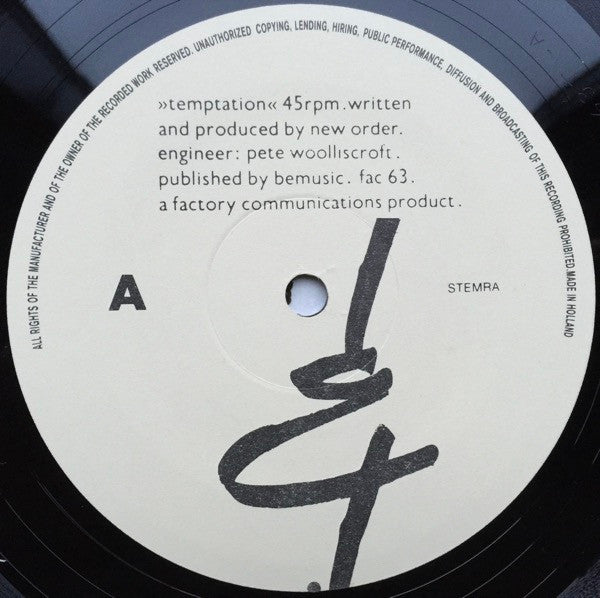 New Order : Temptation (12", RE)