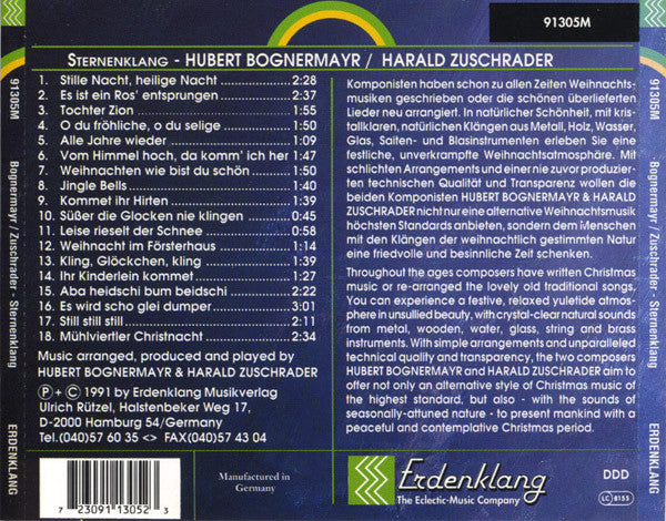 Hubert Bognermayr & Harald Zuschrader : Sternenklang (CD, Album, RE)