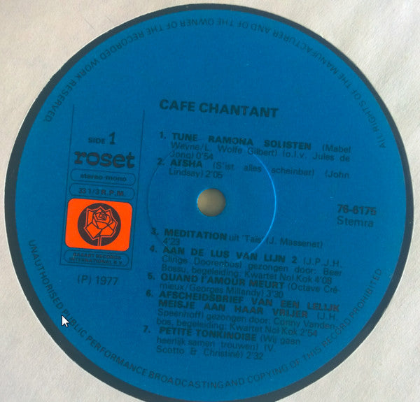 Various : 5 Jaar Café Chantant	 (LP, Album)