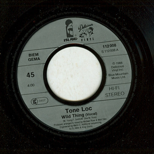 Tone Loc : Wild Thing (7", Single)