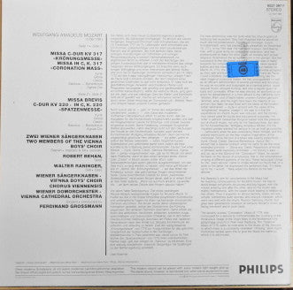 Wolfgang Amadeus Mozart, Die Wiener Sängerknaben, Wiener Domorchester, Ferdinand Grossmann : Krönungsmesse / Spatzenmesse (LP)