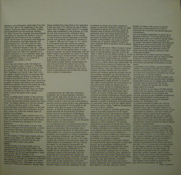 Glenn Gould, Wolfgang Amadeus Mozart : Glenn Gould Spielt/Joue/Plays Mozart 1 (2xLP, Comp)