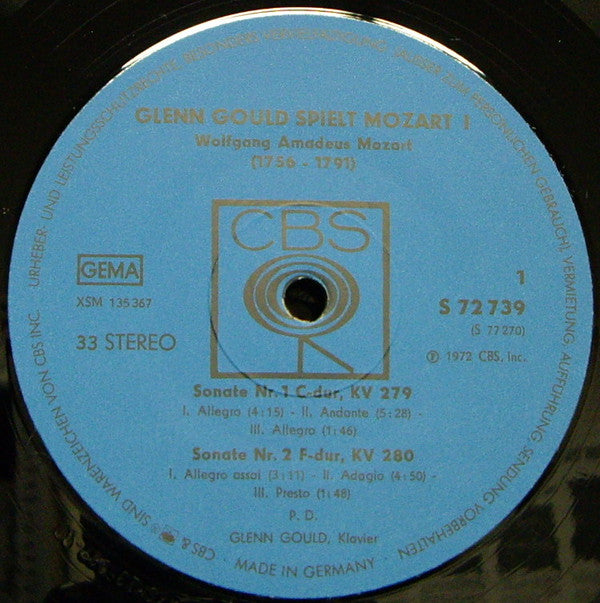 Glenn Gould, Wolfgang Amadeus Mozart : Glenn Gould Spielt/Joue/Plays Mozart 1 (2xLP, Comp)