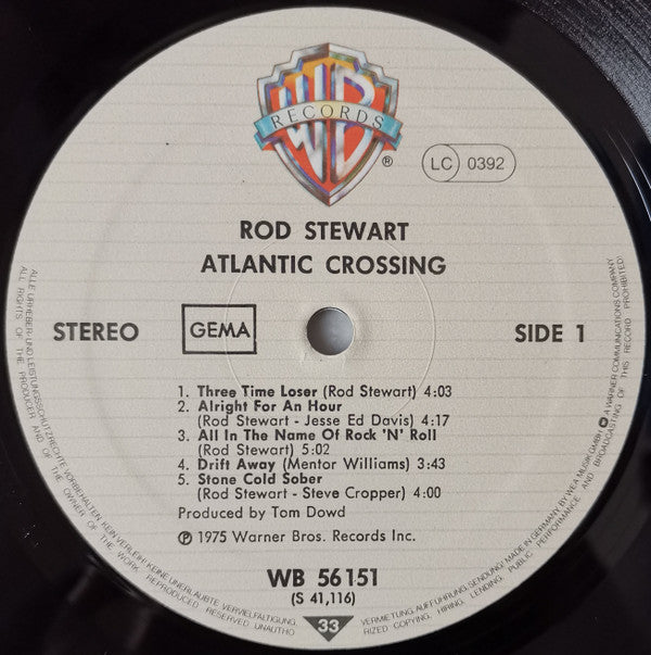Rod Stewart : Atlantic Crossing (LP, Album, RP, Gat)