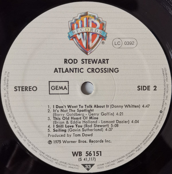 Rod Stewart : Atlantic Crossing (LP, Album, RP, Gat)