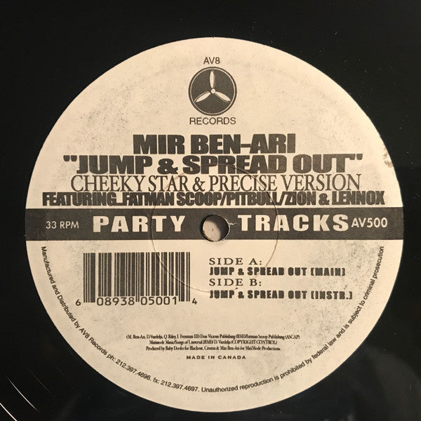 Miri Ben-Ari Featuring Fatman Scoop, Pitbull, Zion y Lennox : Jump & Spread Out (12")