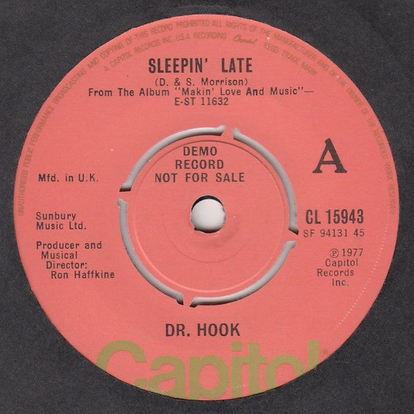Dr. Hook : Sleeping Late (7", Single, Promo)
