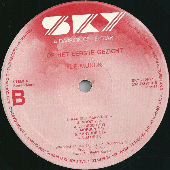 De Munck : Op Het Eerste Gezicht (LP, Album)