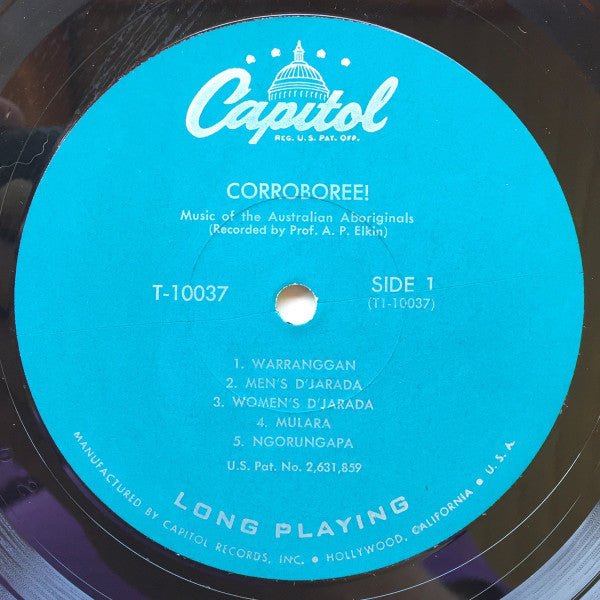 Adolphus Peter Elkin : Corroboree! Music of the Australian Aboriginals (LP)