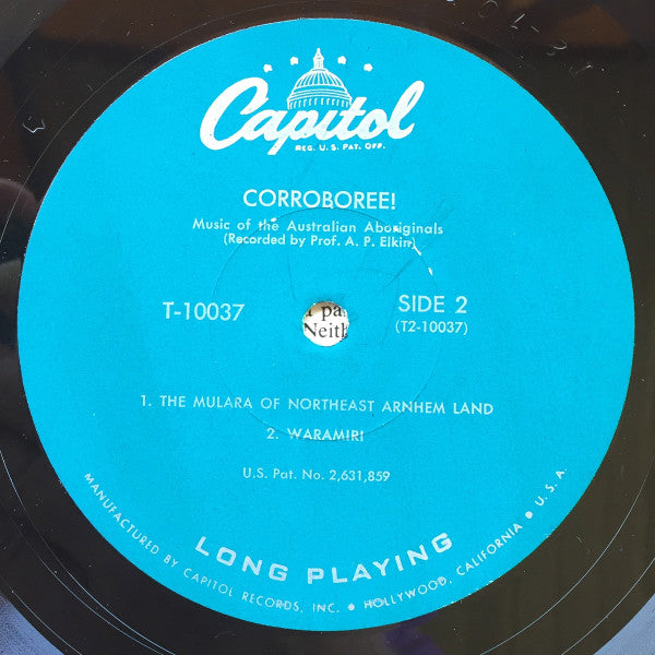 Adolphus Peter Elkin : Corroboree! Music of the Australian Aboriginals (LP)