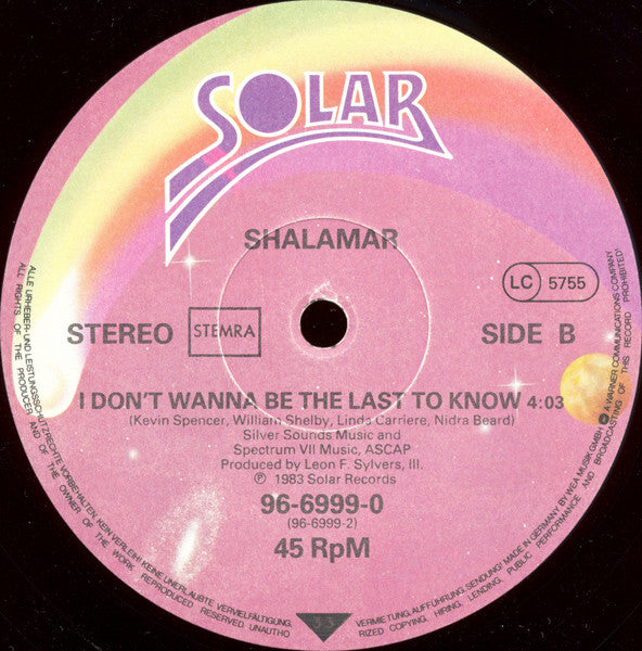 Shalamar : Dead Giveaway (12", Maxi)