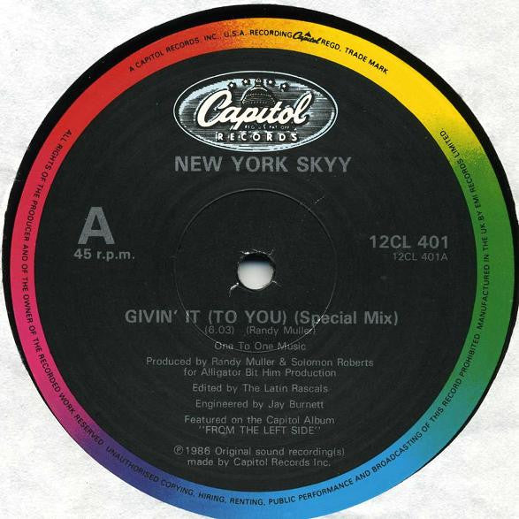 Skyy : Givin' It (To You) (Special Mix) (12")