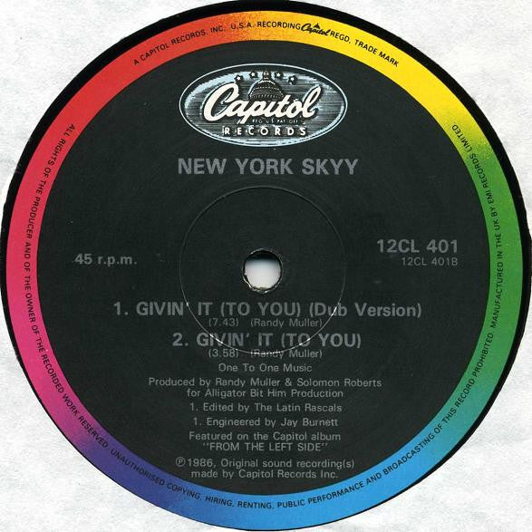 Skyy : Givin' It (To You) (Special Mix) (12")