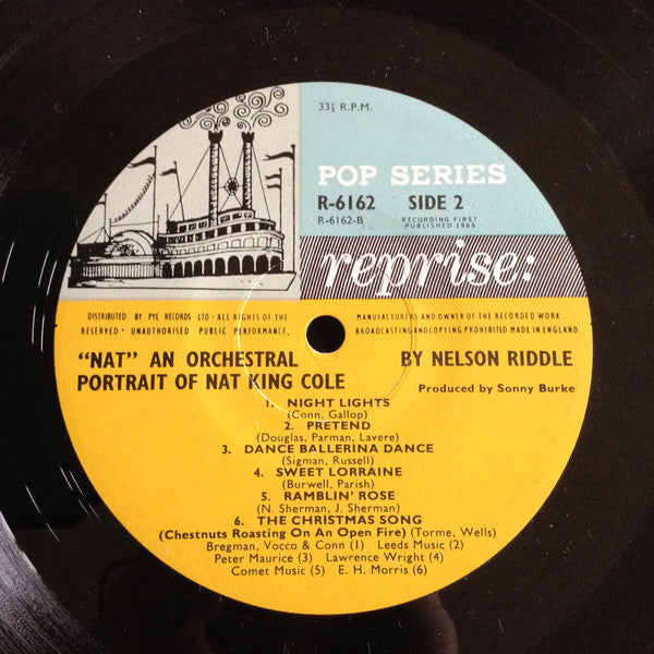 Nelson Riddle : "NAT" An Orchestral Portrait Of Nat King Cole (LP, Album)