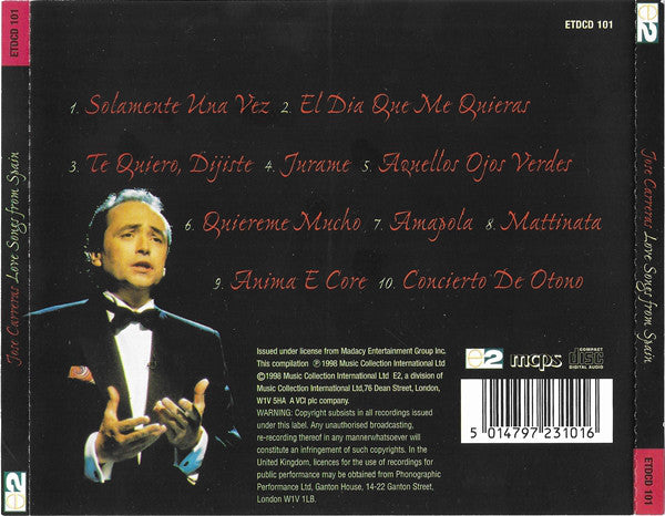 José Carreras : Love Songs From Spain (CD)