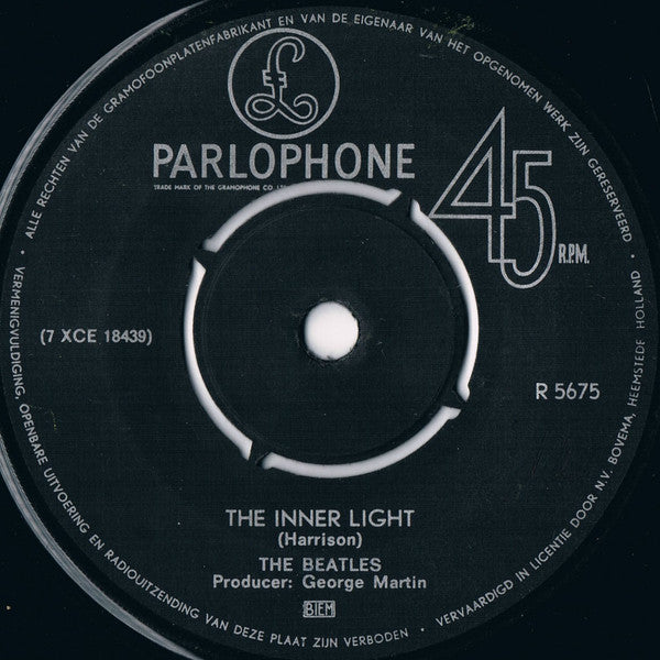 The Beatles : Lady Madonna / The Inner Light (7", Single, 4-P)