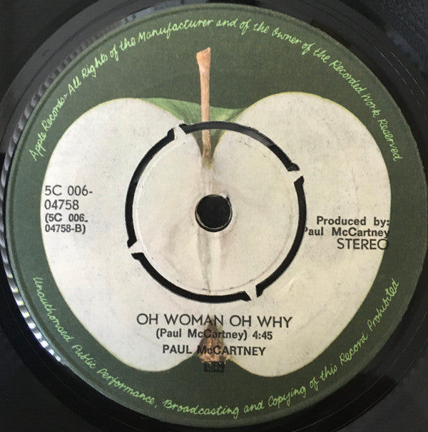 Paul McCartney : Another Day / Oh Woman Oh Why (7", Single)