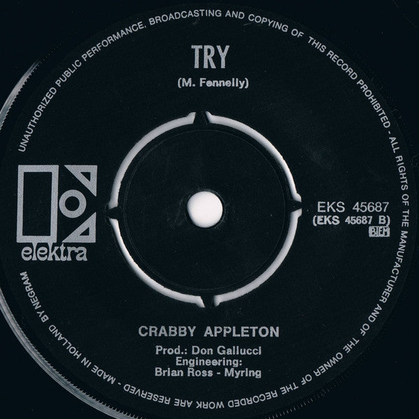 Crabby Appleton : Go Back (7", Single)