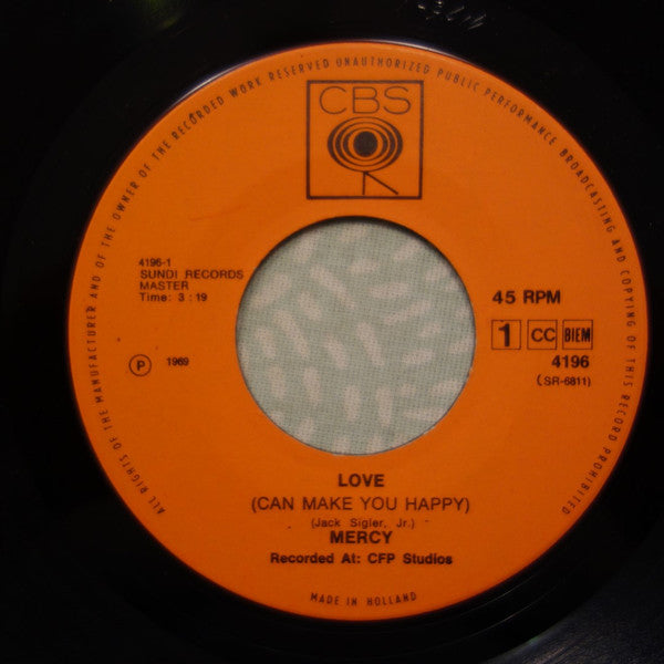 Mercy (4) : Love (Can Make You Happy) (7", Single)
