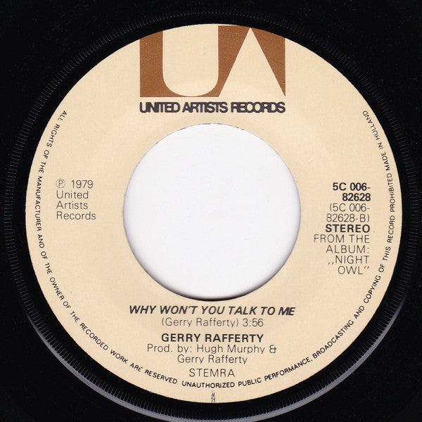 Gerry Rafferty : Night Owl (7", Single)