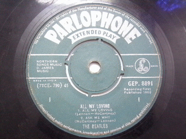 The Beatles : All My Loving (7", EP)