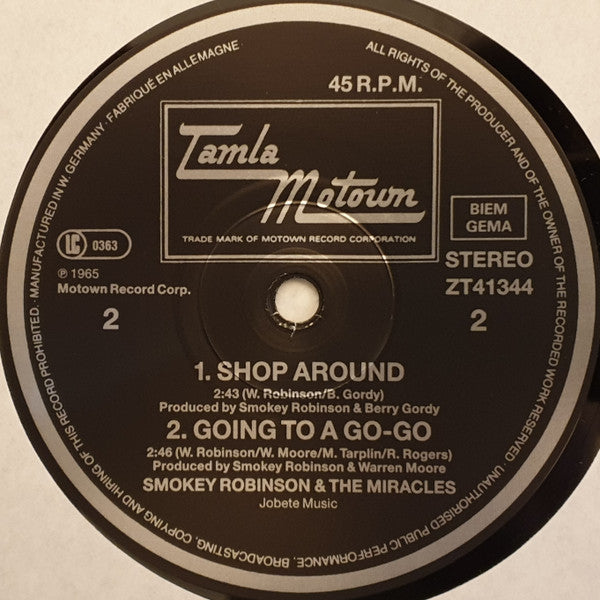 The Miracles : The Tracks Of My Tears (12", Maxi)