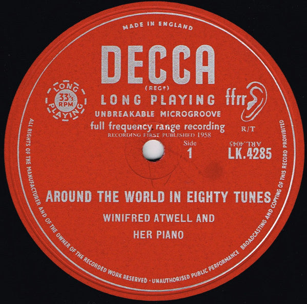 Winifred Atwell : Around The World In 80 Tunes (LP, Mono)