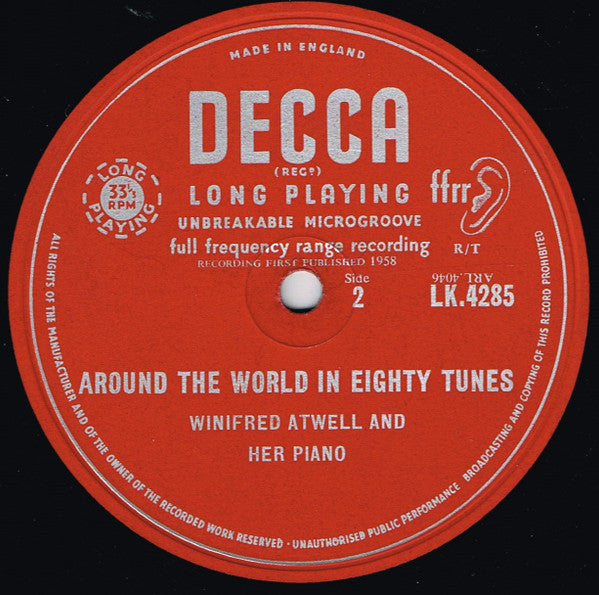 Winifred Atwell : Around The World In 80 Tunes (LP, Mono)