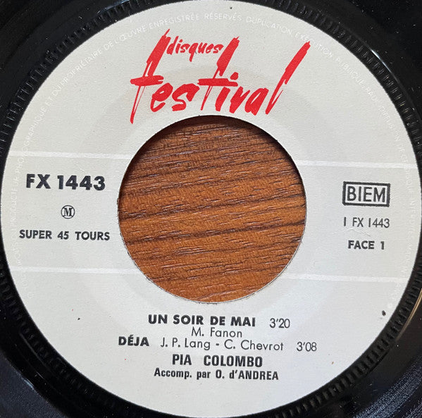 Pia Colombo : Un Soir De Mai (7", EP)