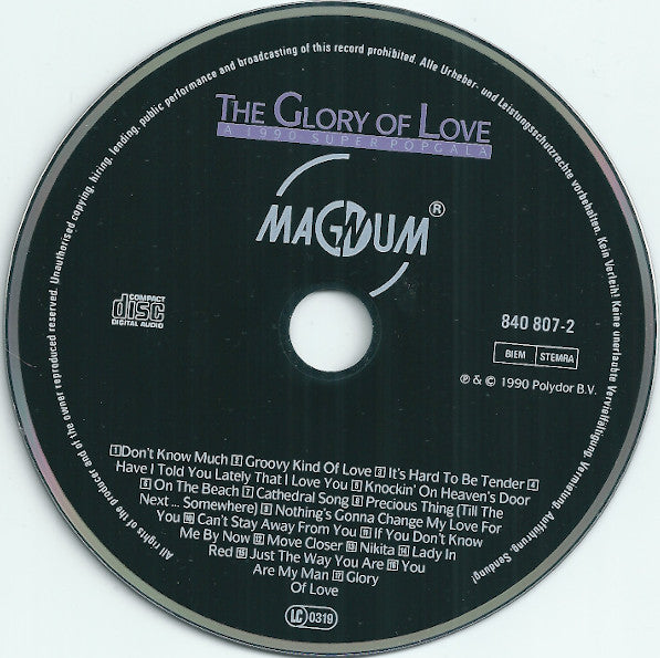 Various : The Glory Of Love (A 1990 Super Popgala) (CD, Comp)