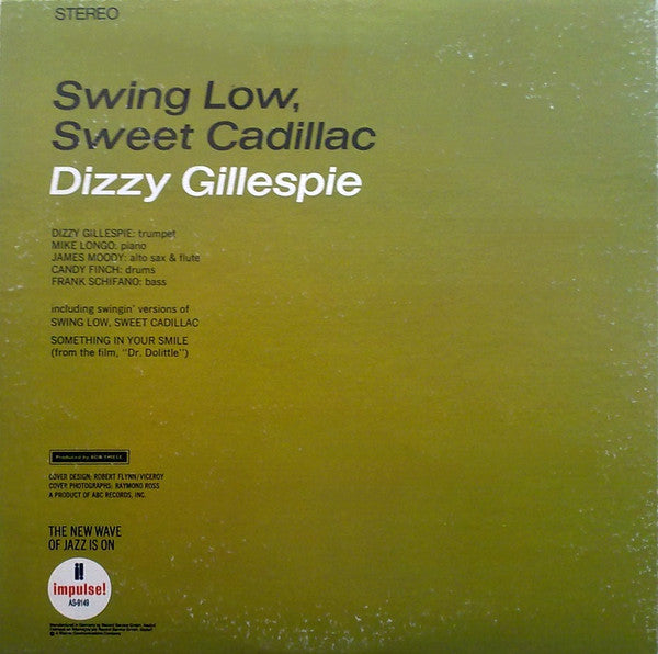 Dizzy Gillespie : Swing Low, Sweet Cadillac (LP, Album, RE)