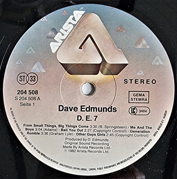 Dave Edmunds : D. E. 7 (LP, Album)