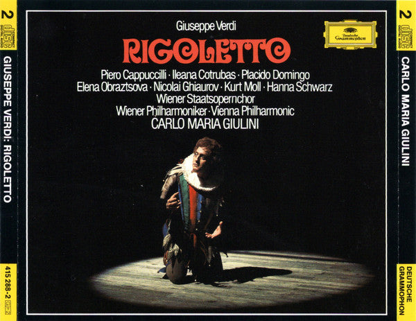 Giuseppe Verdi  -  Piero Cappuccilli · Ileana Cotrubas · Placido Domingo · Elena Obraztsova · Nicolai Ghiaurov · Kurt Moll · Hanna Schwarz · Wiener Staatsopernchor · Wiener Philharmoniker · Carlo Maria Giulini : Rigoletto (2xCD, Album, RE, RM + Box, Sli)