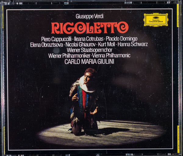 Giuseppe Verdi  -  Piero Cappuccilli · Ileana Cotrubas · Placido Domingo · Elena Obraztsova · Nicolai Ghiaurov · Kurt Moll · Hanna Schwarz · Wiener Staatsopernchor · Wiener Philharmoniker · Carlo Maria Giulini : Rigoletto (2xCD, Album, RE, RM + Box, Sli)