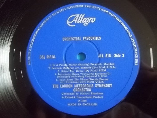 The London Metropolis Symphony Orchestra Conducted By Michael Freedman : Orchestral Favourites (LP)
