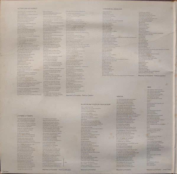 Maxime Le Forestier : Maxime Le Forestier (LP, Album, RE)