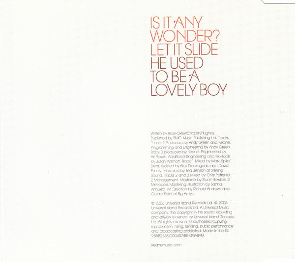 Keane : Is It Any Wonder? (CD, Single)
