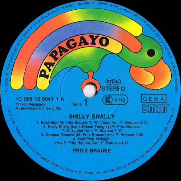 Fritz Brause : Shilly Shally (LP, Album)