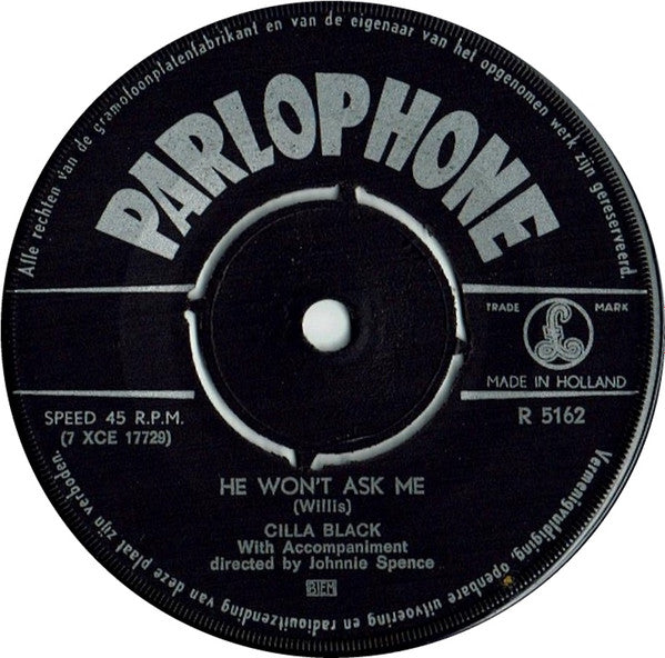 Cilla Black : It's For You (7", Single, 4-P)